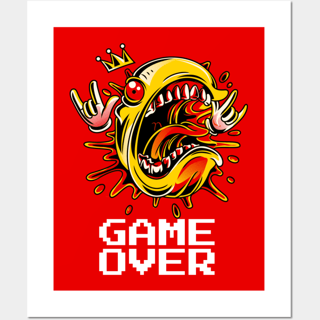 Pac Man Game Over Wall Art by ChapDemo